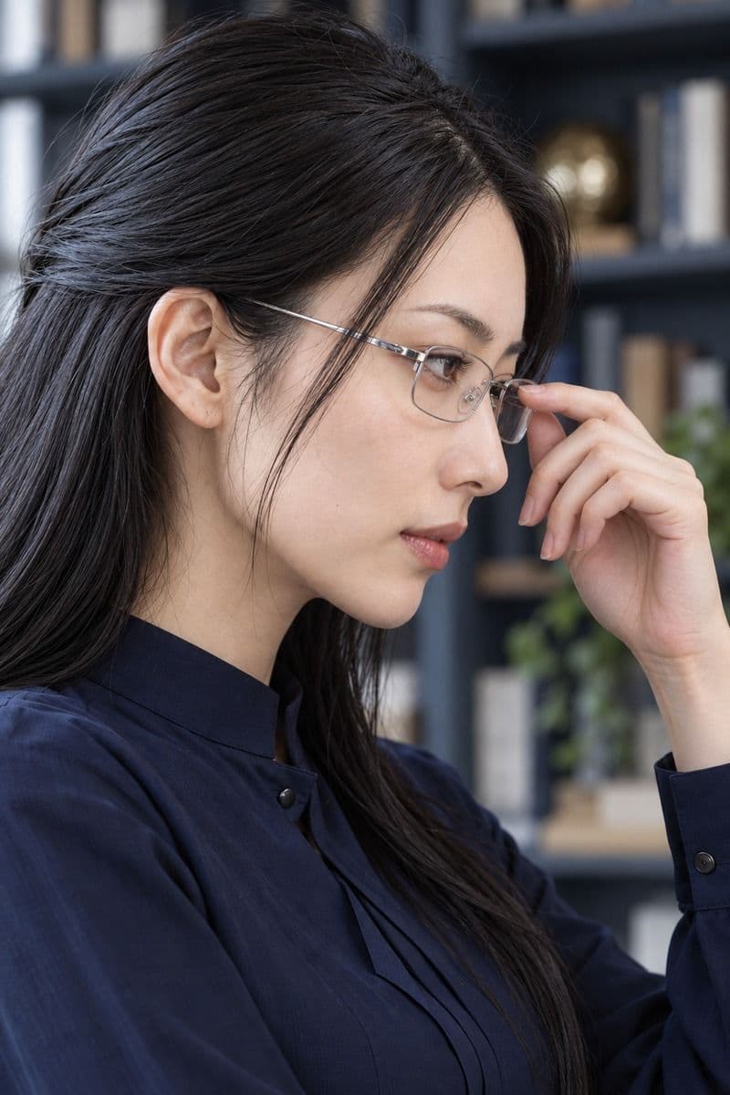 眼鏡の彼女|まなざしと、ふとした仕草 サンプル2