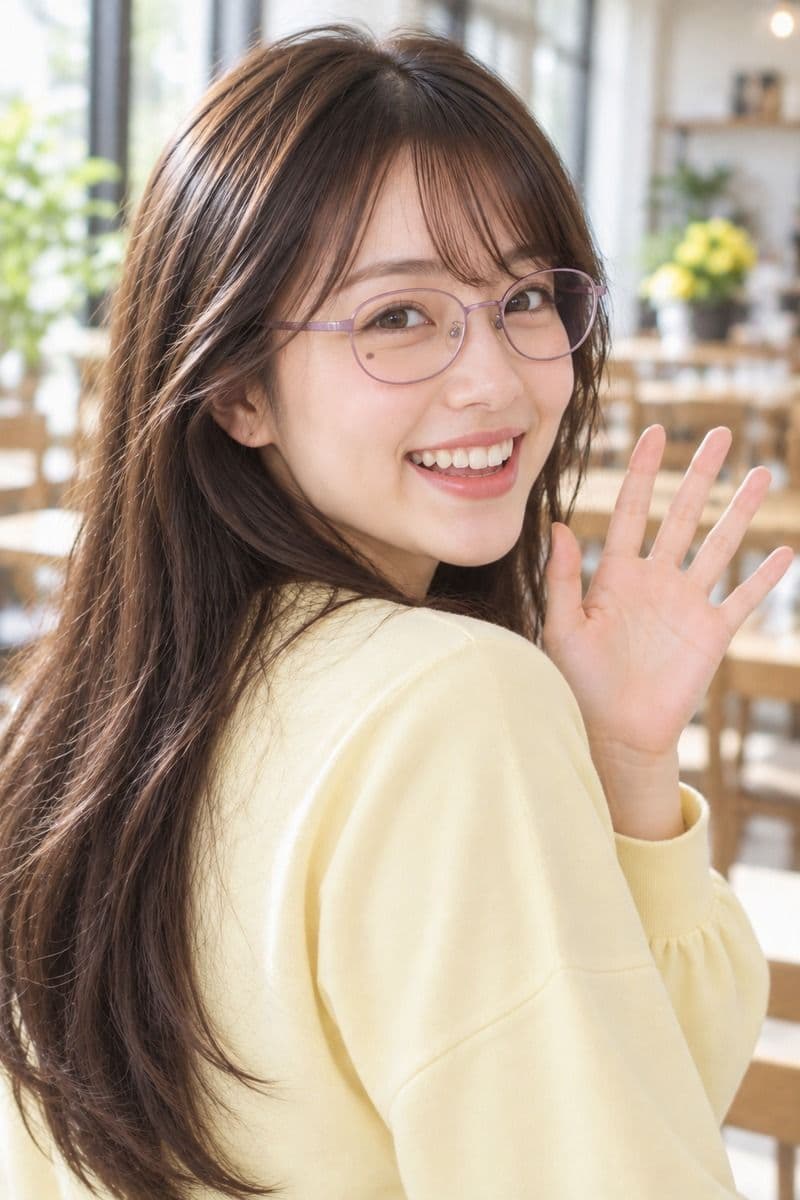 眼鏡の彼女|まなざしと、ふとした仕草 サンプル5