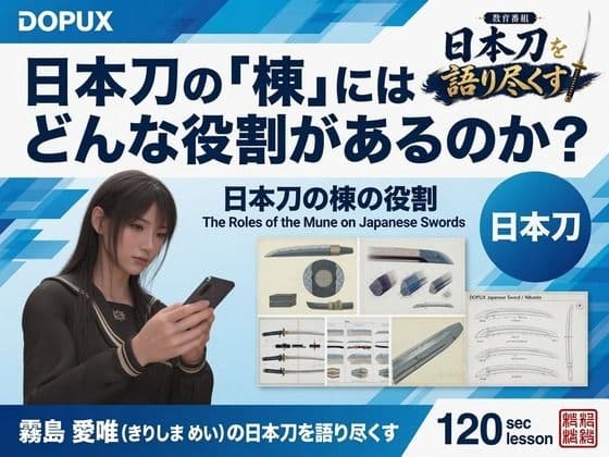 パンチラガチャ★霧島 愛唯(きりしま めい)『日本刀を語り尽くす』第1章-まず「日本刀とは何か」を知る(021-日本刀の「棟」にはどんな役割があるのか?)