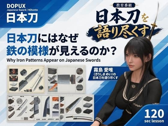 パンチラガチャ★霧島 愛唯(きりしま めい)『日本刀を語り尽くす』第1章-まず「日本刀とは何か」を知る(023-日本刀にはなぜ鉄の模様が見えるのか?)