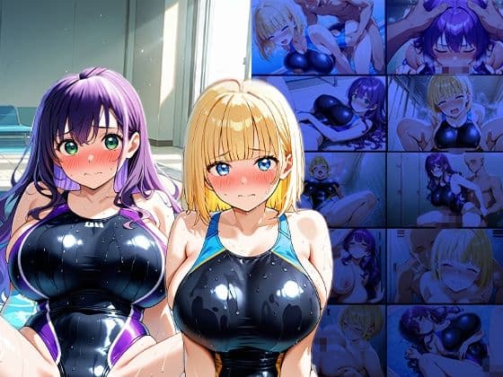 爆乳金紫ツインスイマーが顧問と羞恥濡れ指導【4K】 サンプル1