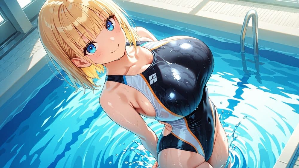 爆乳金紫ツインスイマーが顧問と羞恥濡れ指導【4K】 サンプル4