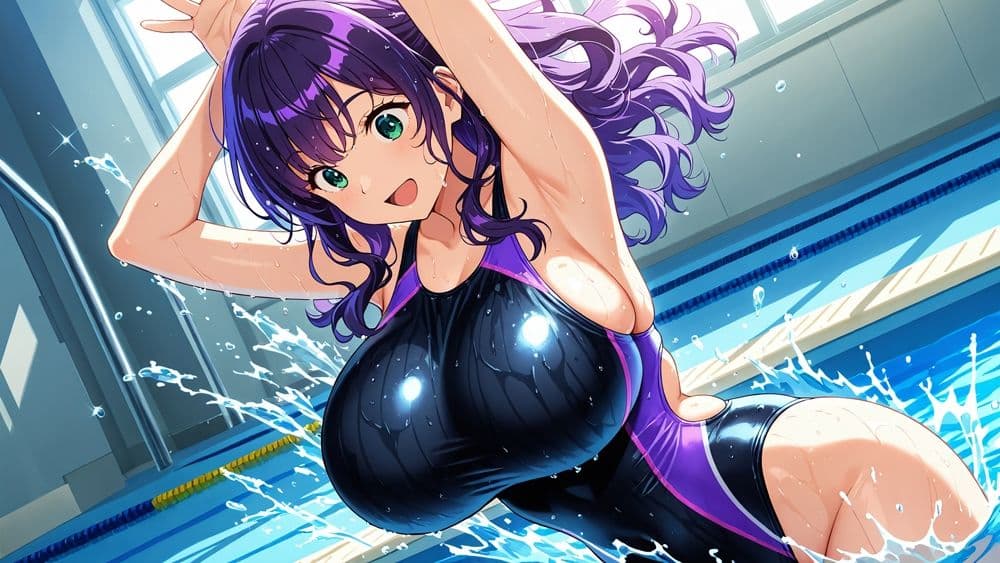 爆乳金紫ツインスイマーが顧問と羞恥濡れ指導【4K】 サンプル5