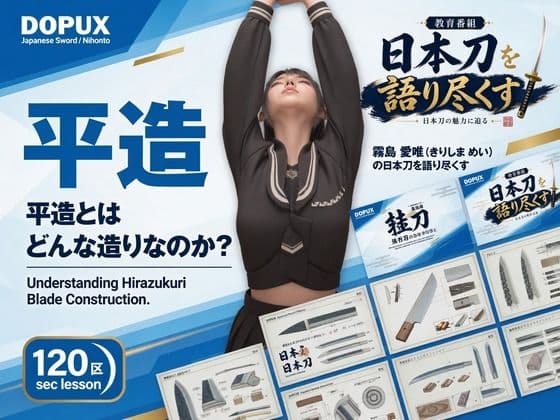 パンチラガチャ★霧島 愛唯(きりしま めい)『日本刀を語り尽くす』第1章-まず「日本刀とは何か」を知る(018- 平造とはどんな造りなのか?)