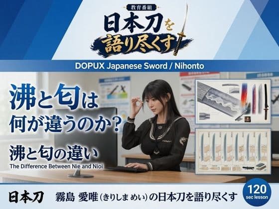 パンチラガチャ★霧島 愛唯(きりしま めい)『日本刀を語り尽くす』第1章-まず「日本刀とは何か」を知る(029-沸と匂は何が違うのか?)