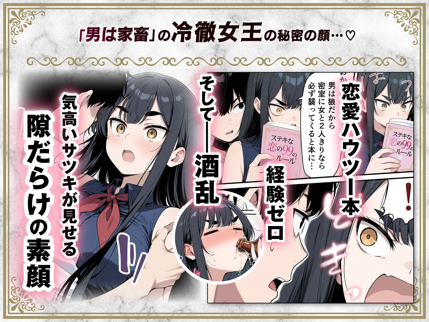 太眉おっぱい長官と貧乳ジト目副官にワクチンポな僕が搾精部屋へ閉じ込められる話 サンプル5