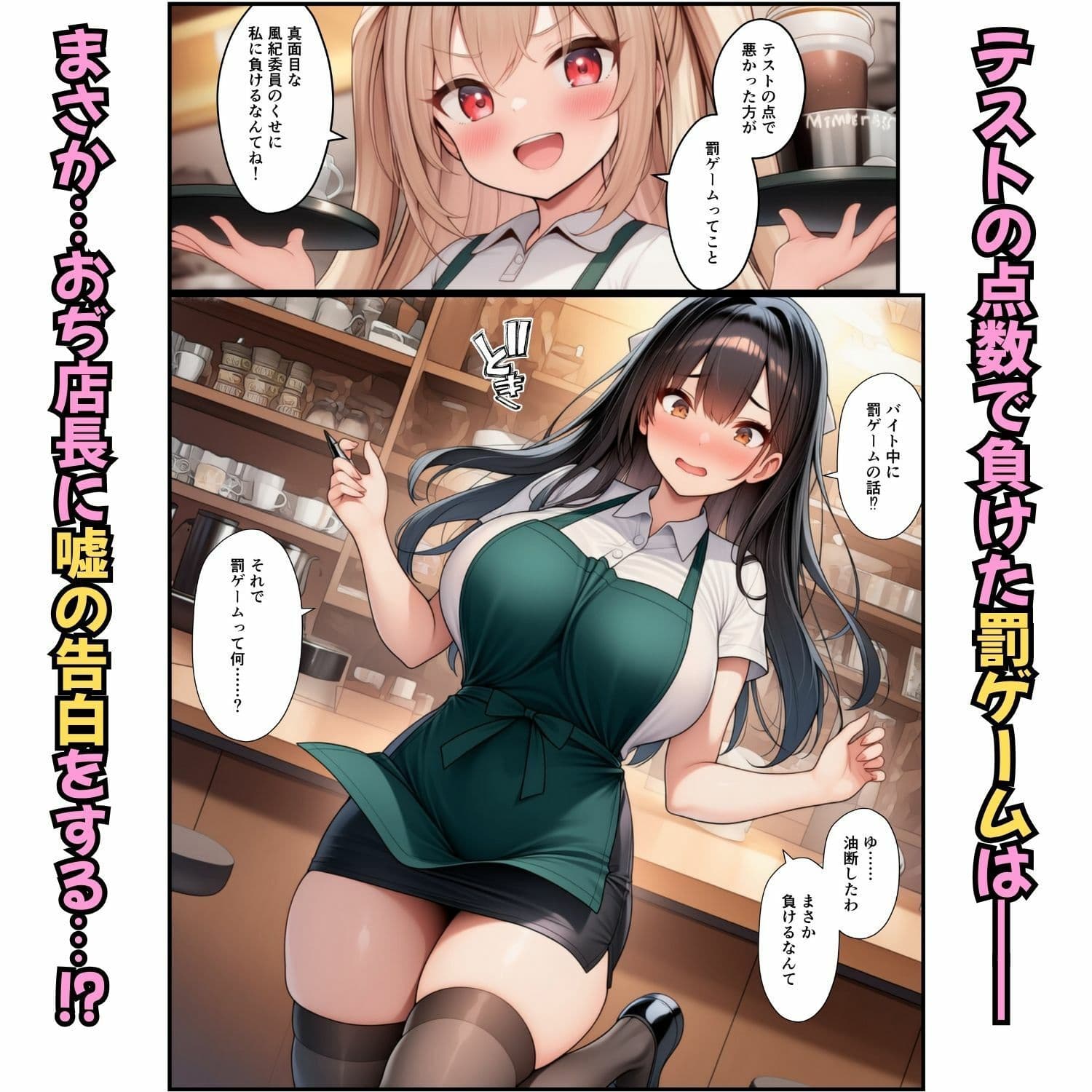 罰ゲームで告白してきたギャル3人を制服のまま強●屈服!【カフェバイト編】 サンプル2