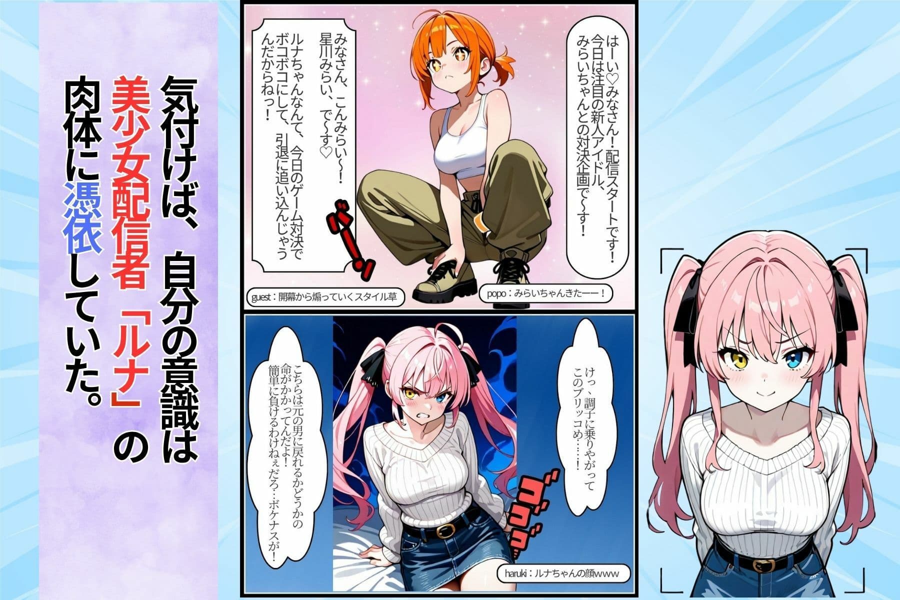 新人アイドルとコラボ配信したら二人まとめて脳まで雌堕ちさせられました サンプル2