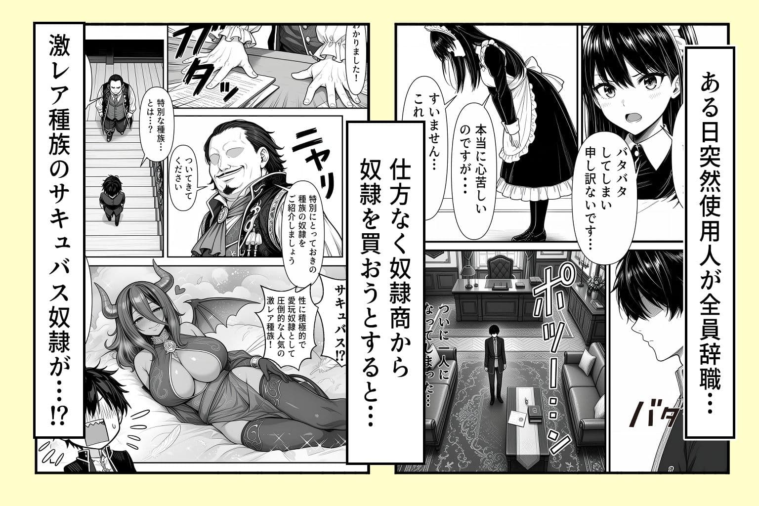 貧相な奴●サキュバスの’ご飯’をお世話します サンプル2