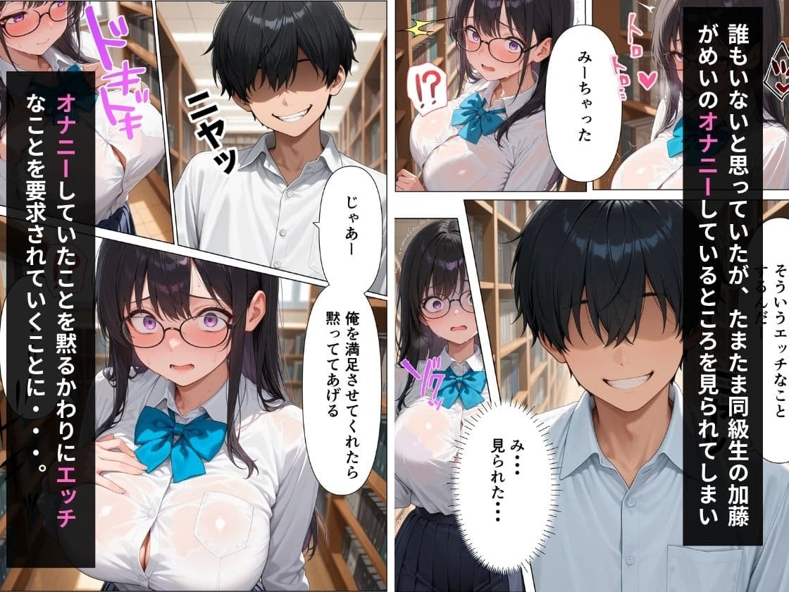 大人しい巨乳図書委員長に中出しセックスし快楽堕ちさせた話 サンプル4