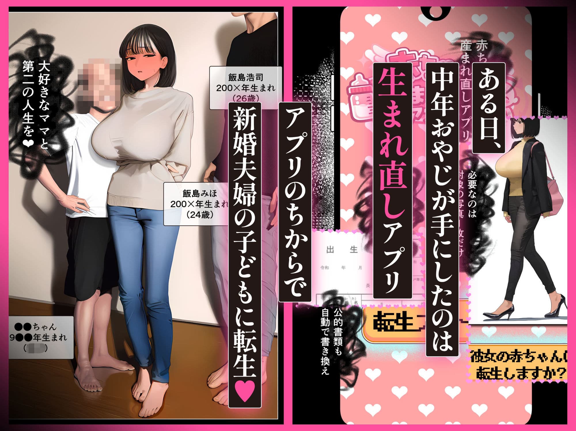 「赤●●ん生まれ直しアプリ」で転生リスタート、巨乳ママたち言いなり孕ませ好き放題【総集編】 サンプル3