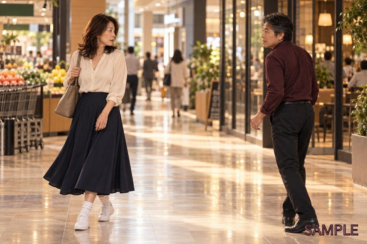 二十七年ぶりに再会した人妻は、白い靴下を履いていた サンプル1