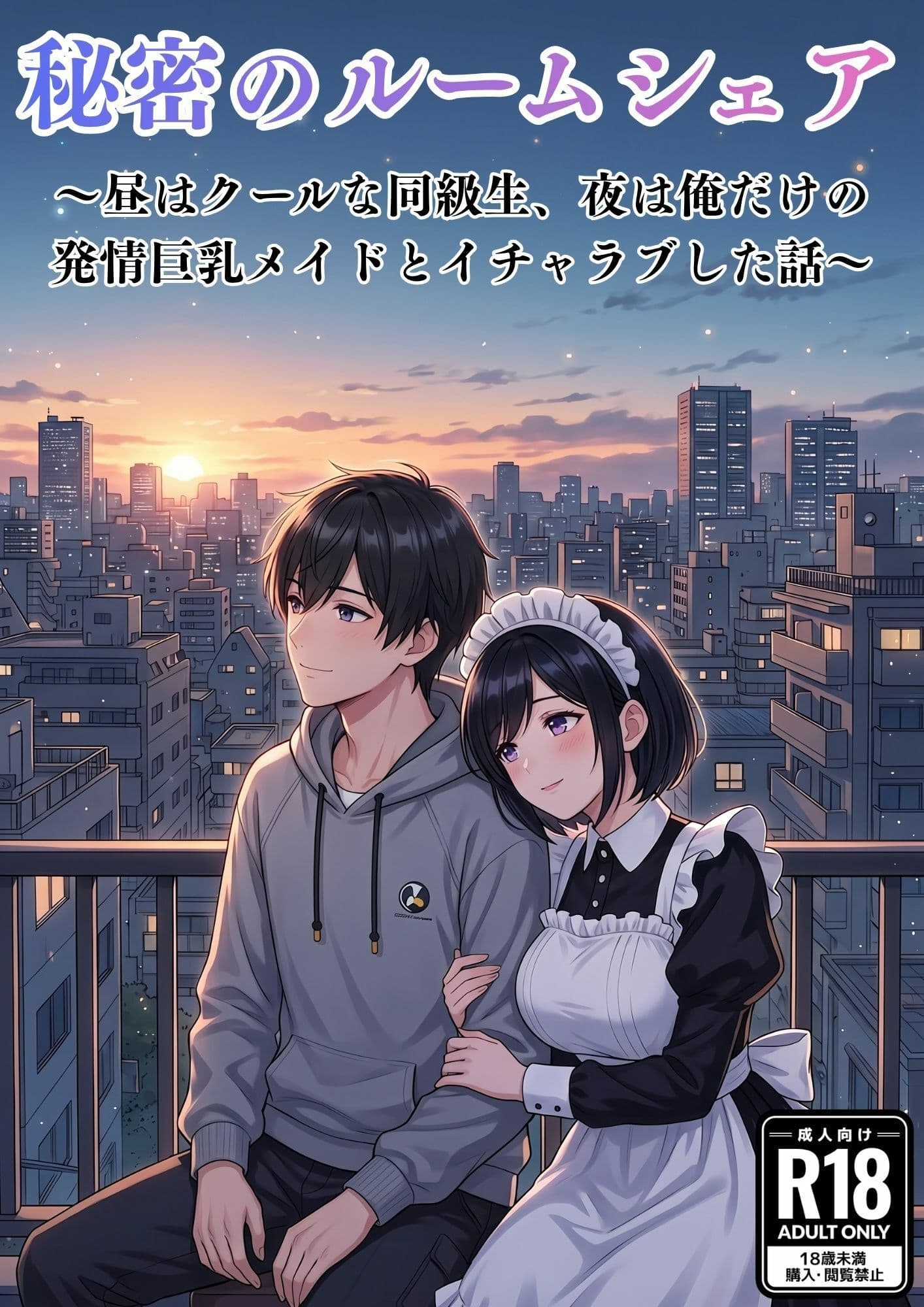 秘密のルームシェア 〜昼はクールな同級生、夜は俺だけの発情巨乳メイドとイチャラブした話〜 サンプル1