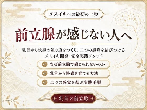 前立腺マッサージ器 挿れるだけでは気持ちよくなれない 乳首と前立腺を結びメスイキできる身体へ導く 究極快楽メスイキを発動させるための「乳首と前立腺快楽の繋げ方」