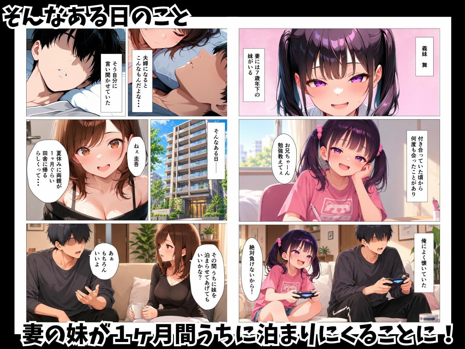 妻とレスの俺が爆乳ギャル義妹に誘惑されて浮気後尾しまくる話 サンプル3