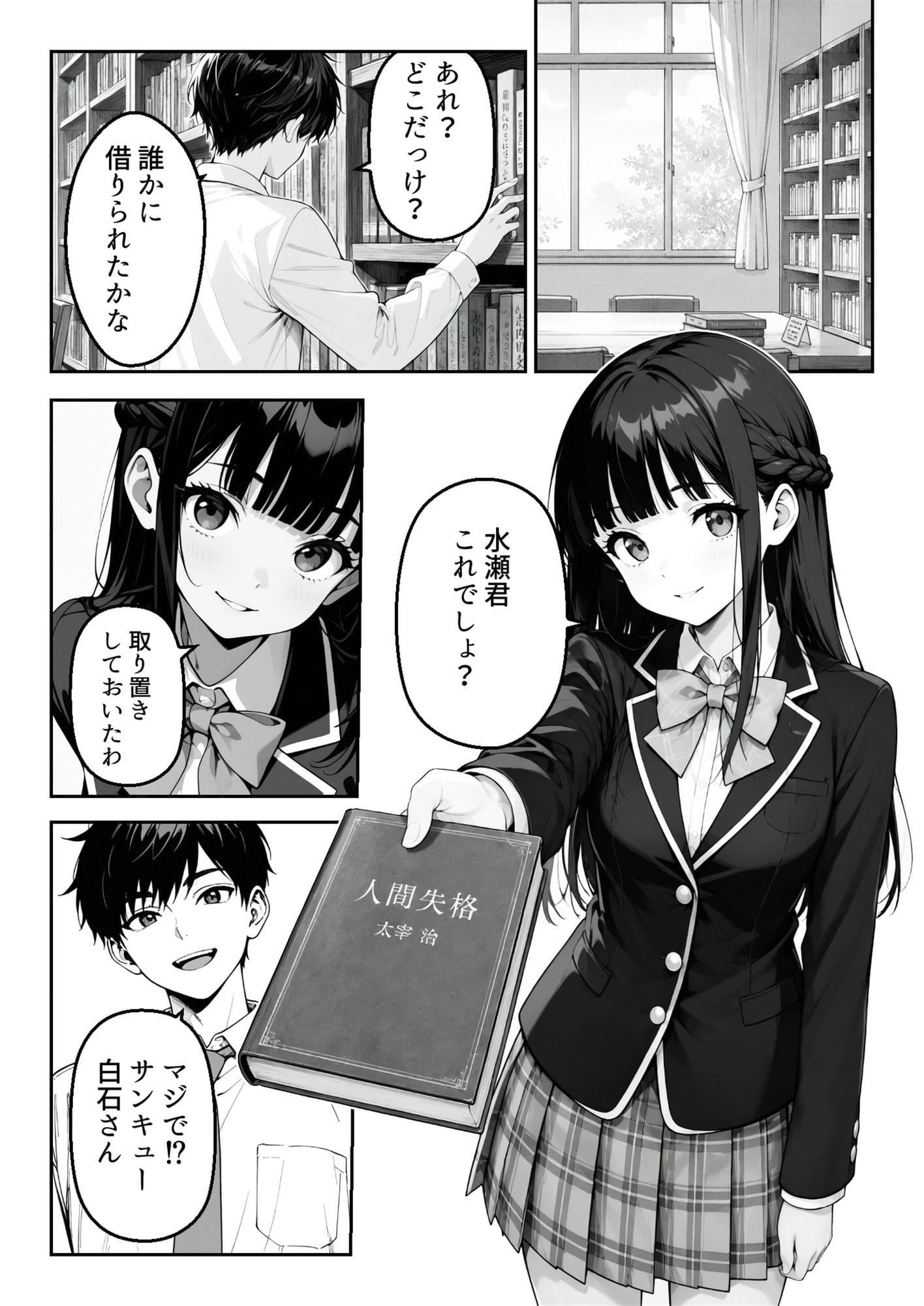 サキュバスに認識改変された教室で、彼女だけが僕たちを見ている。 サンプル2