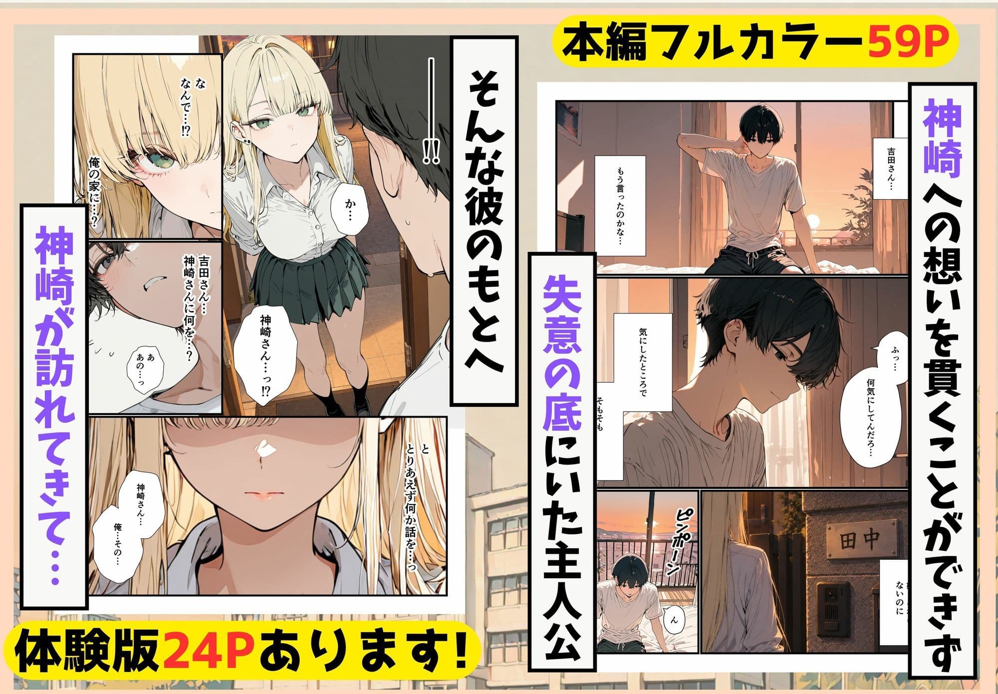 隣の席のギャルのことが好きなのに、巨乳の同級生が誘惑してくる サンプル7