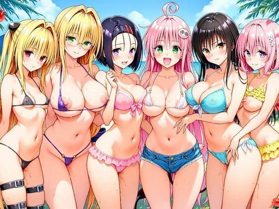 ハーレム計画大暴走! 南国ビーチで水着ヒロインを催●触手が襲ってメス堕ち サンプル1