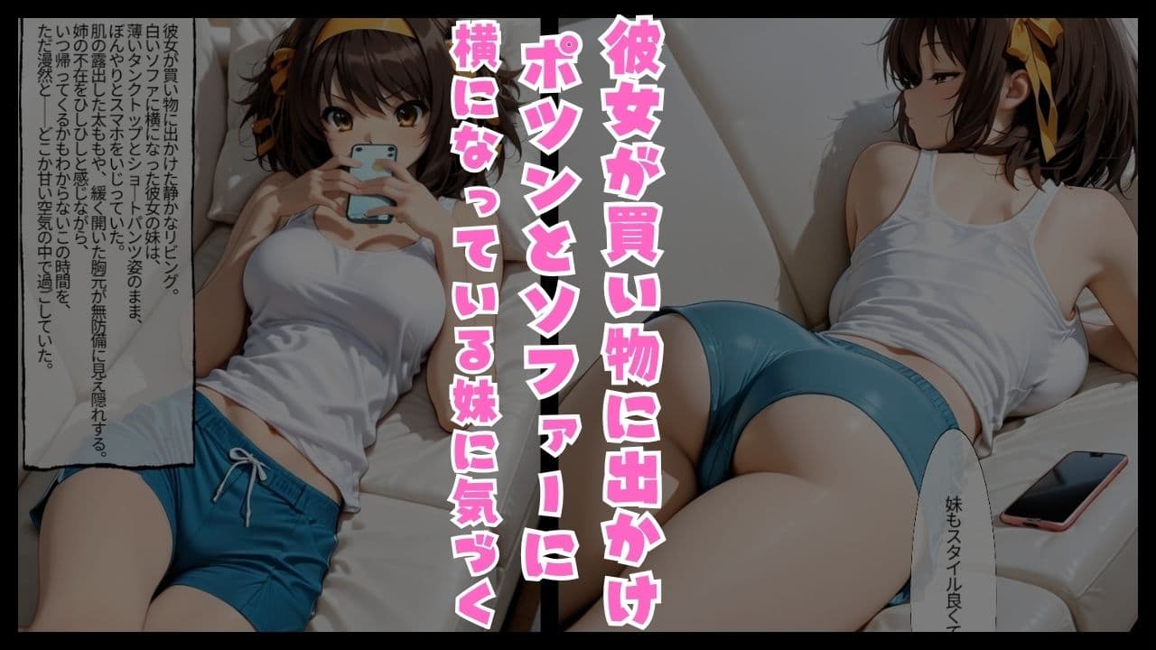 彼女の妹がソファーで寝落ちしたら…我慢できずに挿入 サンプル1