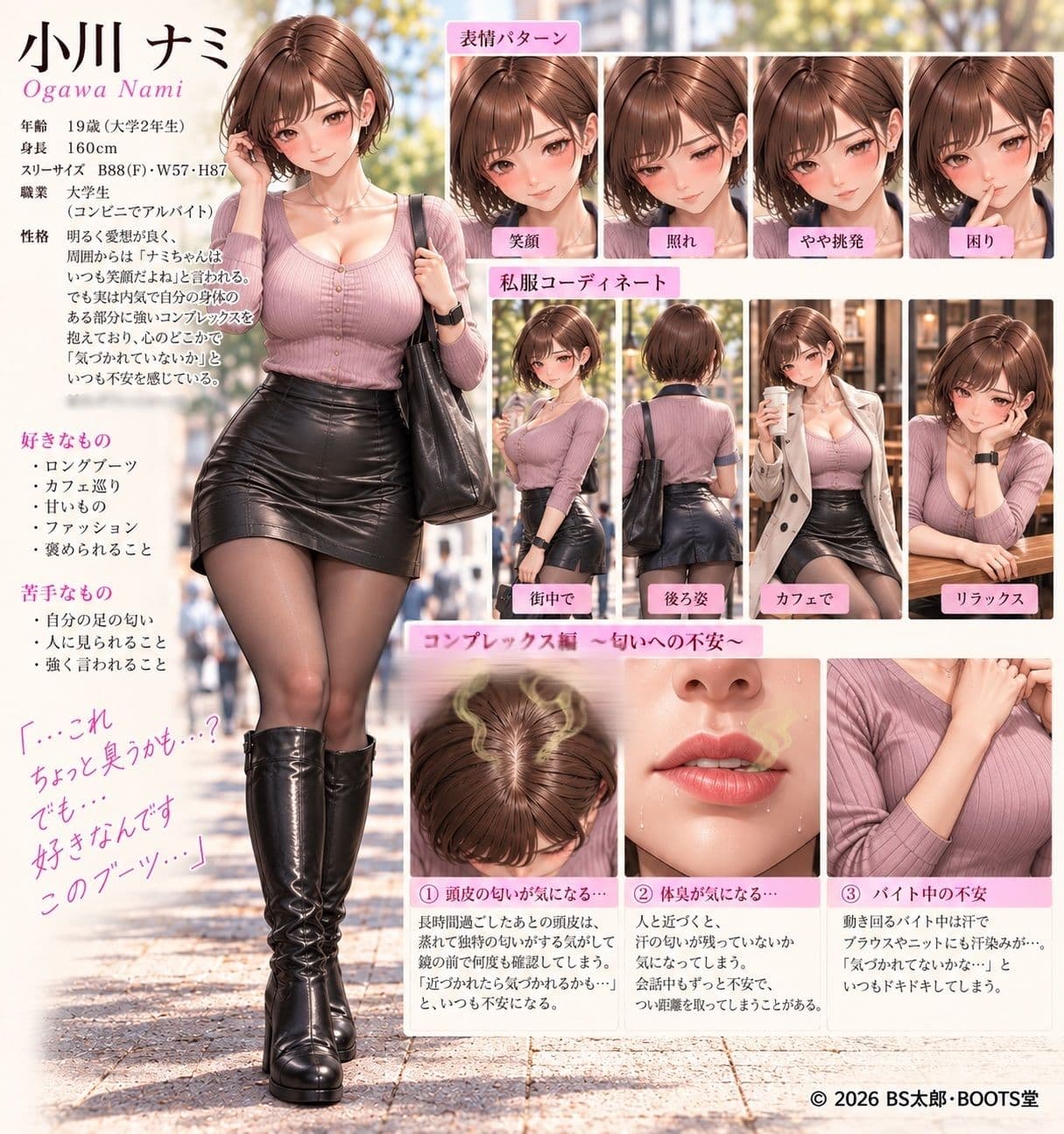 ナミ(はーと)私のブーツってやっぱり臭いですか? サンプル5