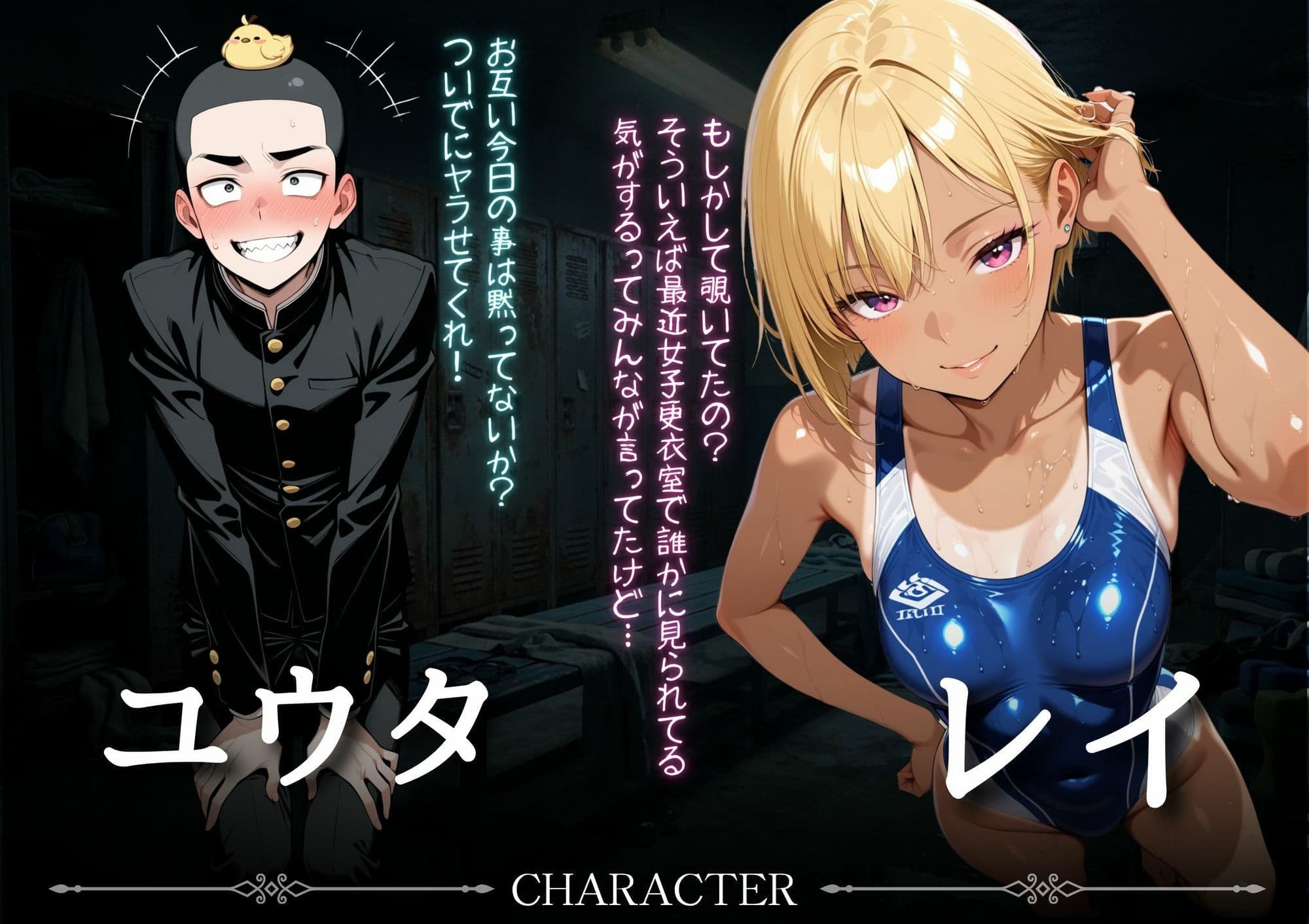 【陵●撮影】水泳部エースのギャルのオナニーを録画して無理矢理セックスをする(漫画77P+イラスト+エロシーン動画付) サンプル1