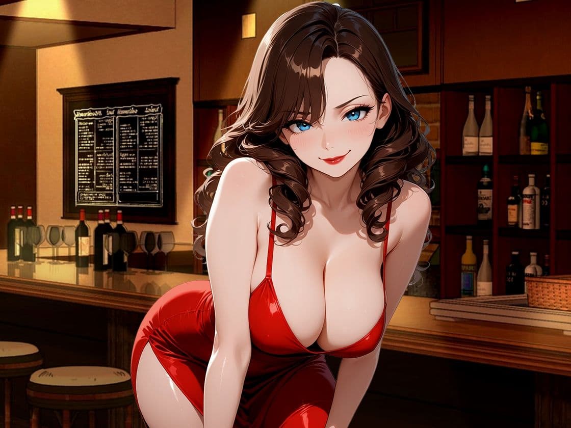 こんな時間に来てくれてありがとう!10年ぶりに訪れたスナック、閉店後ママと二人きりキスから始まる急激なエスカレート サンプル4