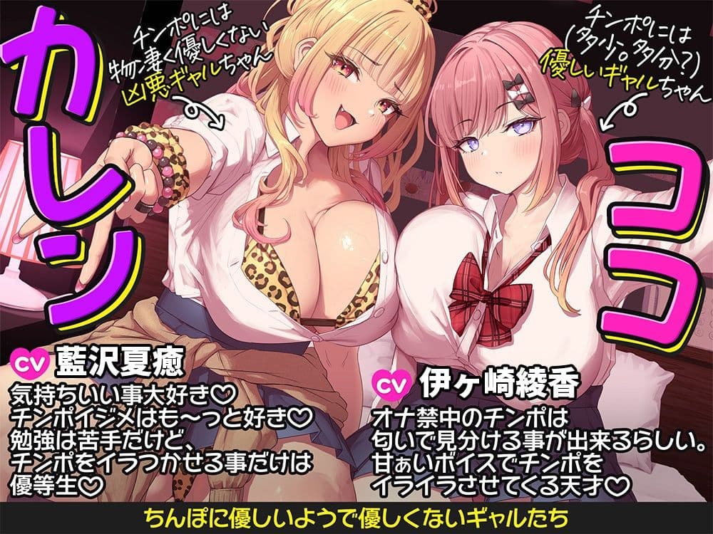 【約3時間半/両耳密着囁き】ちんぽに優しいギャルとちんぽに優しくないギャル。 〜甘やかしと意地悪でおちんぽ大混乱何も考えられなくなるまでお射精カツアゲ♪〜 サンプル2