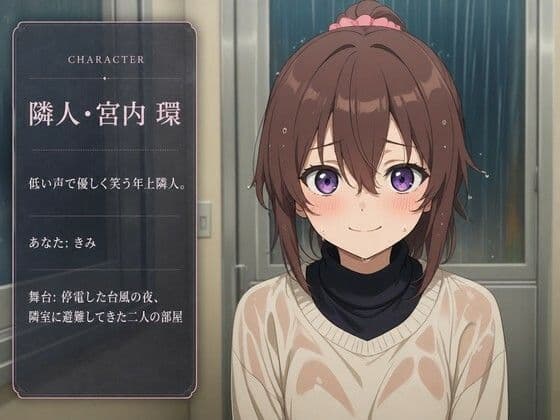 【敬語崩壊×淫語責め】台風の夜、隣人さんに一晩中搾り取られました サンプル1