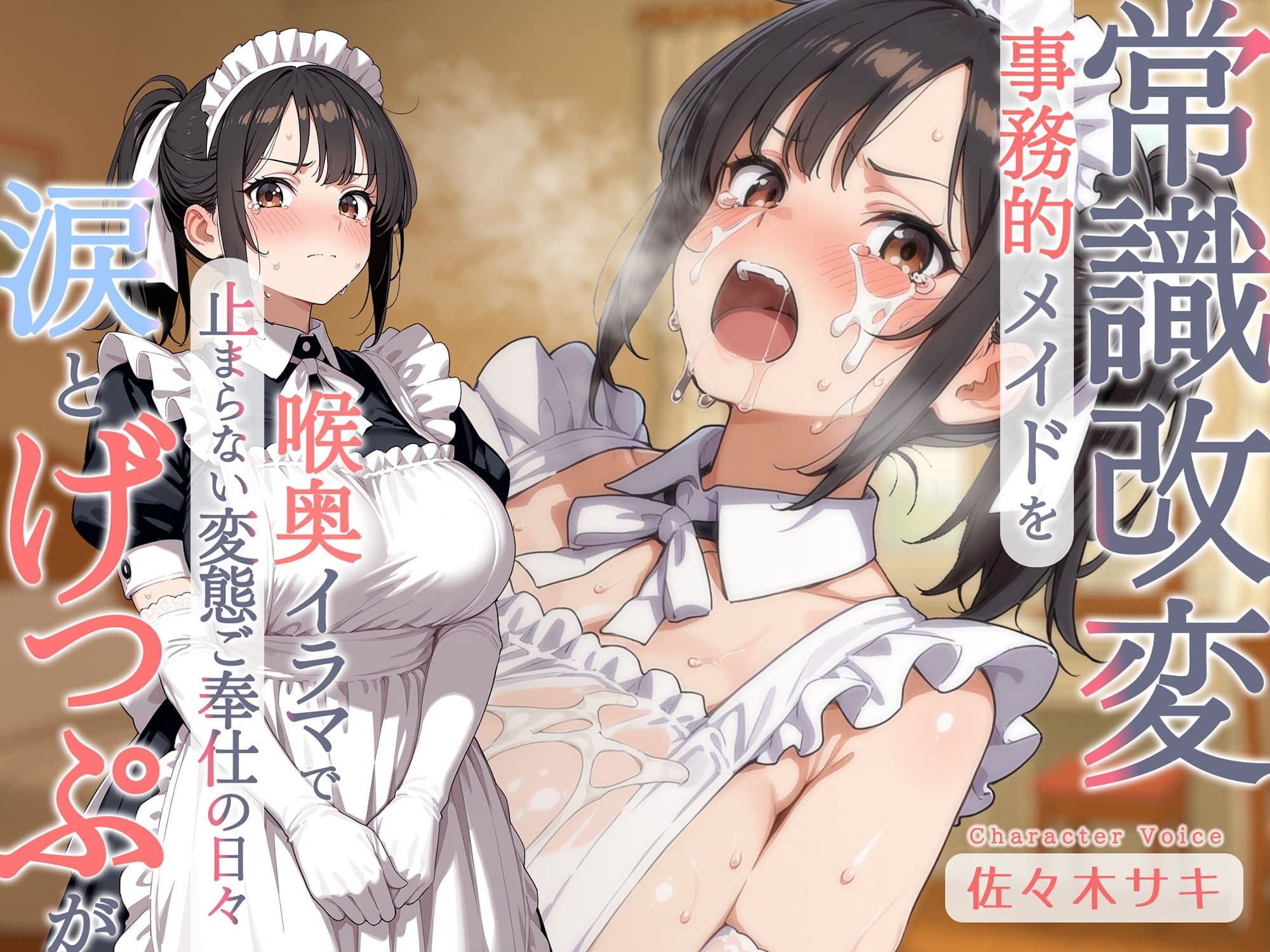 【げっぷ】事務的メイドを常識改変♪喉奥イラマで涙とげっぷが止まらない変態ご奉仕の日々 サンプル2
