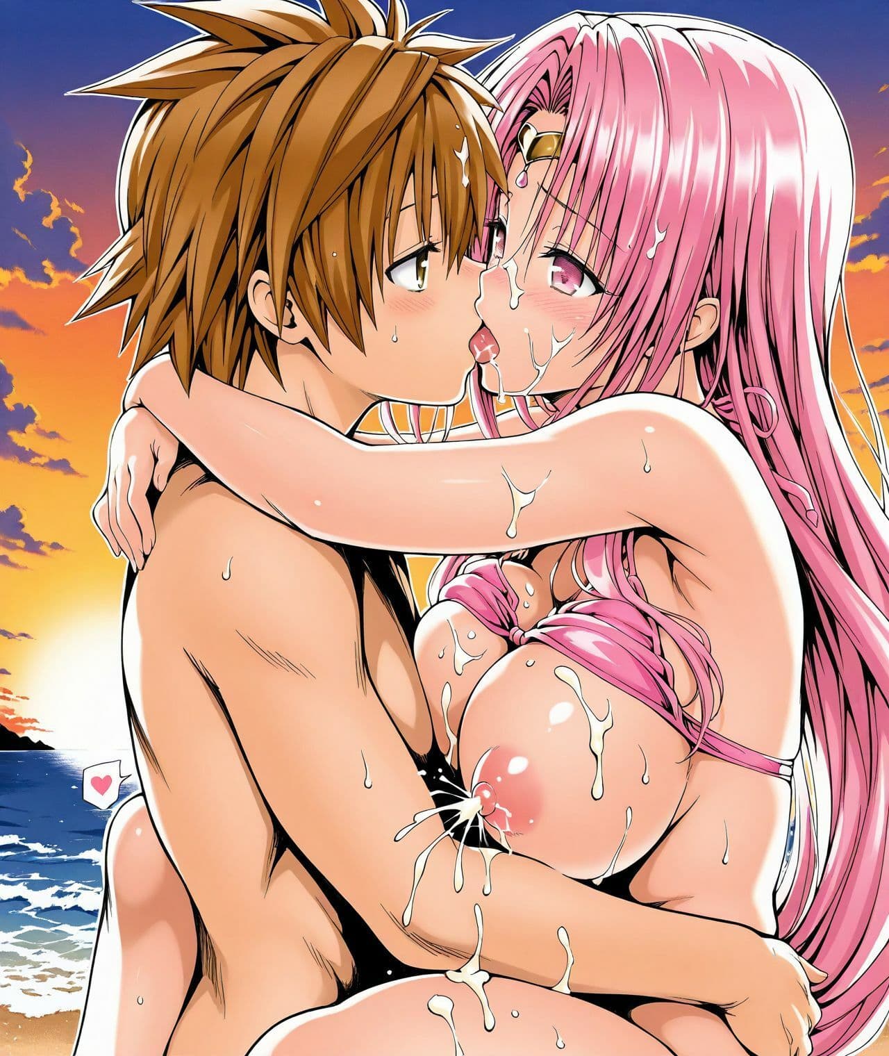 【アクシデン To LOVE】【ビーチ、ピンク水着】ドスケベ彼女のママセフィリアママとプライベートビーチでばぶばぶあまあま甘やかしNTRセックス ラブラブ中だし孕ませ射精【ボイス作品TLS7】 サンプル10